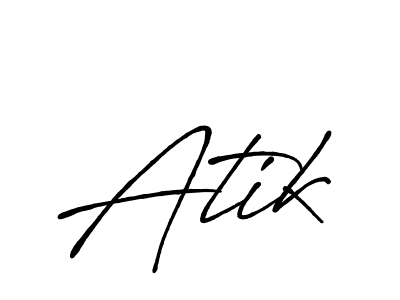Create a beautiful signature design for name Atik. With this signature (Antro_Vectra_Bolder) fonts, you can make a handwritten signature for free. Atik signature style 7 images and pictures png