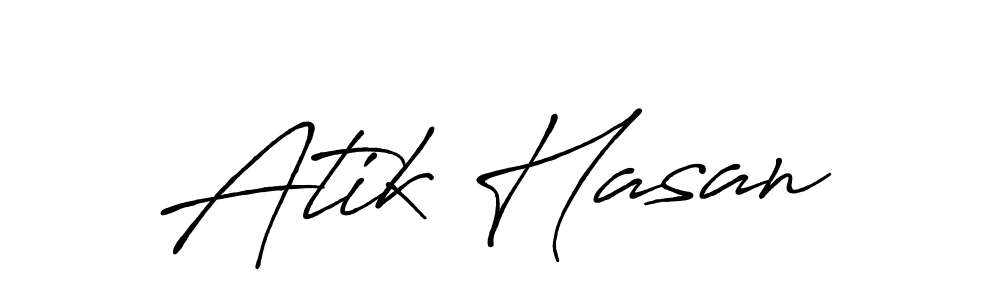 Atik Hasan stylish signature style. Best Handwritten Sign (Antro_Vectra_Bolder) for my name. Handwritten Signature Collection Ideas for my name Atik Hasan. Atik Hasan signature style 7 images and pictures png