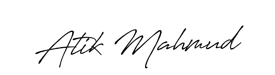 Atik Mahmud stylish signature style. Best Handwritten Sign (Antro_Vectra_Bolder) for my name. Handwritten Signature Collection Ideas for my name Atik Mahmud. Atik Mahmud signature style 7 images and pictures png