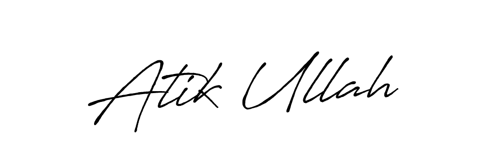 Atik Ullah stylish signature style. Best Handwritten Sign (Antro_Vectra_Bolder) for my name. Handwritten Signature Collection Ideas for my name Atik Ullah. Atik Ullah signature style 7 images and pictures png