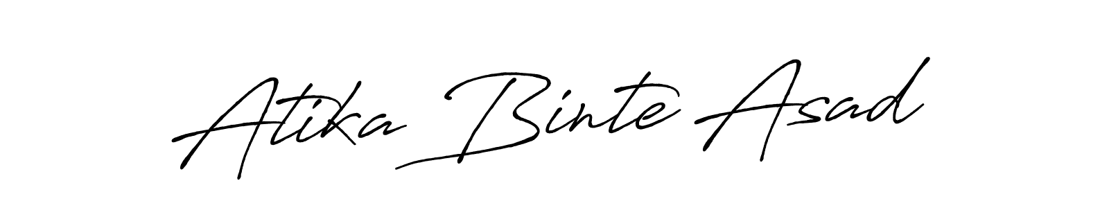 Make a short Atika Binte Asad signature style. Manage your documents anywhere anytime using Antro_Vectra_Bolder. Create and add eSignatures, submit forms, share and send files easily. Atika Binte Asad signature style 7 images and pictures png