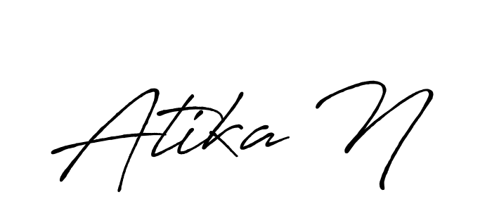 Make a beautiful signature design for name Atika N. Use this online signature maker to create a handwritten signature for free. Atika N signature style 7 images and pictures png