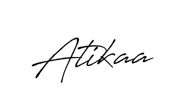 Create a beautiful signature design for name Atikaa. With this signature (Antro_Vectra_Bolder) fonts, you can make a handwritten signature for free. Atikaa signature style 7 images and pictures png