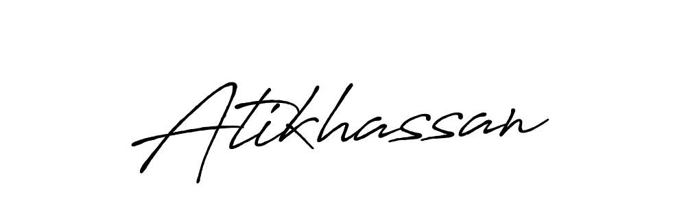 Create a beautiful signature design for name Atikhassan. With this signature (Antro_Vectra_Bolder) fonts, you can make a handwritten signature for free. Atikhassan signature style 7 images and pictures png