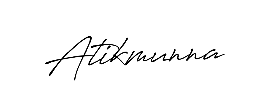 How to make Atikmunna name signature. Use Antro_Vectra_Bolder style for creating short signs online. This is the latest handwritten sign. Atikmunna signature style 7 images and pictures png