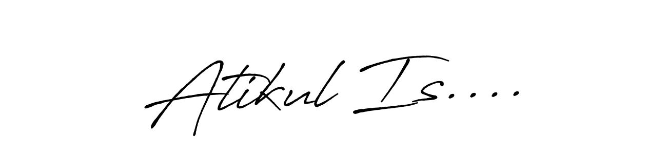 Create a beautiful signature design for name Atikul Is..... With this signature (Antro_Vectra_Bolder) fonts, you can make a handwritten signature for free. Atikul Is.... signature style 7 images and pictures png