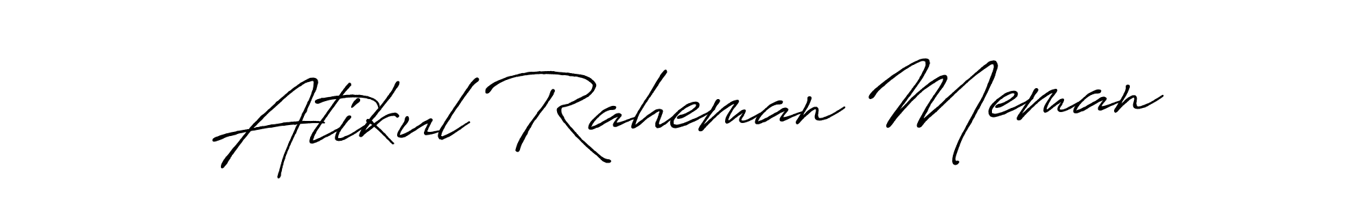 Design your own signature with our free online signature maker. With this signature software, you can create a handwritten (Antro_Vectra_Bolder) signature for name Atikul Raheman Meman. Atikul Raheman Meman signature style 7 images and pictures png