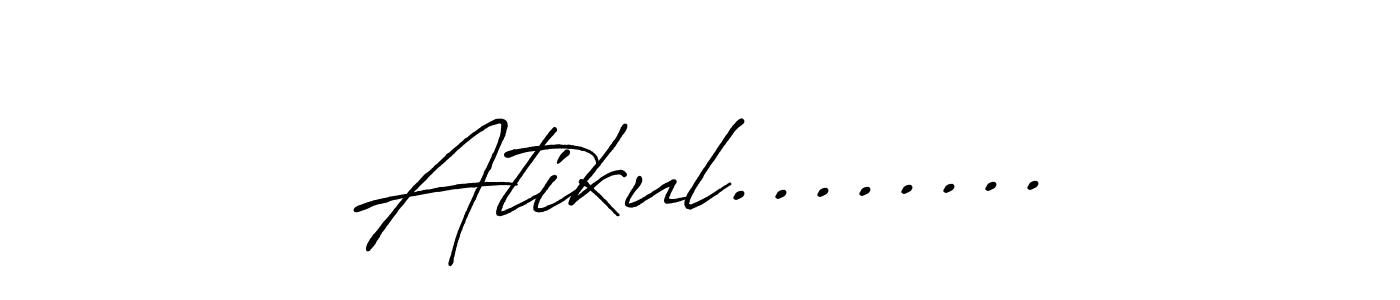 Use a signature maker to create a handwritten signature online. With this signature software, you can design (Antro_Vectra_Bolder) your own signature for name Atikul......... Atikul........ signature style 7 images and pictures png