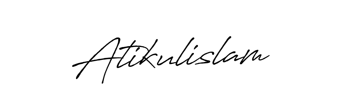Make a beautiful signature design for name Atikulislam. With this signature (Antro_Vectra_Bolder) style, you can create a handwritten signature for free. Atikulislam signature style 7 images and pictures png