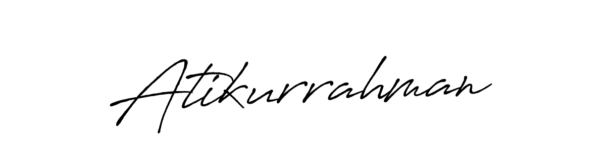 Create a beautiful signature design for name Atikurrahman. With this signature (Antro_Vectra_Bolder) fonts, you can make a handwritten signature for free. Atikurrahman signature style 7 images and pictures png