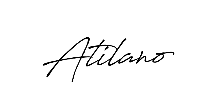 Create a beautiful signature design for name Atilano. With this signature (Antro_Vectra_Bolder) fonts, you can make a handwritten signature for free. Atilano signature style 7 images and pictures png