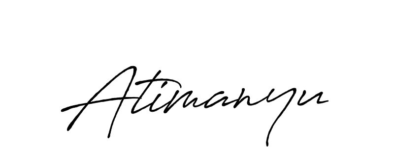 Create a beautiful signature design for name Atimanyu. With this signature (Antro_Vectra_Bolder) fonts, you can make a handwritten signature for free. Atimanyu signature style 7 images and pictures png