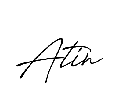 Atin stylish signature style. Best Handwritten Sign (Antro_Vectra_Bolder) for my name. Handwritten Signature Collection Ideas for my name Atin. Atin signature style 7 images and pictures png