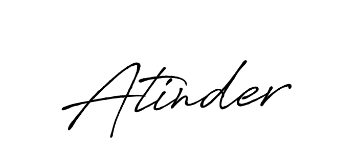 Also we have Atinder name is the best signature style. Create professional handwritten signature collection using Antro_Vectra_Bolder autograph style. Atinder signature style 7 images and pictures png