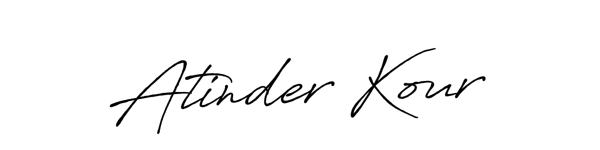 Also You can easily find your signature by using the search form. We will create Atinder Kour name handwritten signature images for you free of cost using Antro_Vectra_Bolder sign style. Atinder Kour signature style 7 images and pictures png