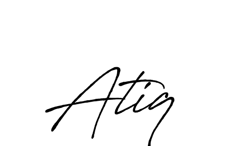 Create a beautiful signature design for name Atiq . With this signature (Antro_Vectra_Bolder) fonts, you can make a handwritten signature for free. Atiq  signature style 7 images and pictures png