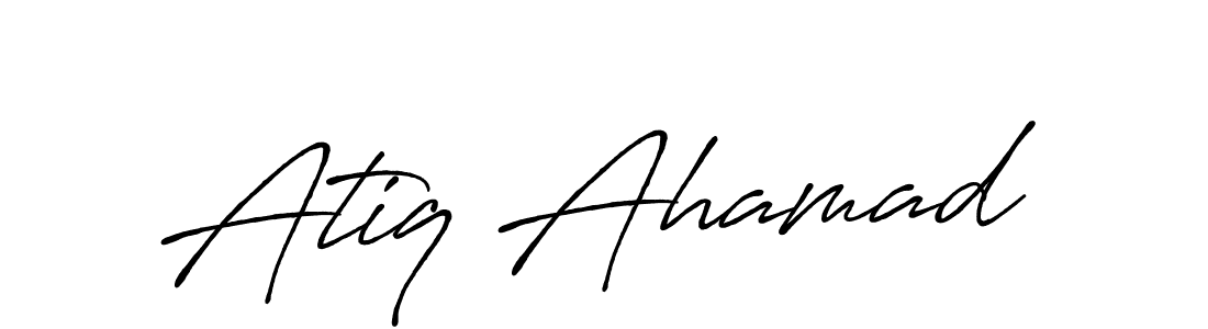 Antro_Vectra_Bolder is a professional signature style that is perfect for those who want to add a touch of class to their signature. It is also a great choice for those who want to make their signature more unique. Get Atiq Ahamad name to fancy signature for free. Atiq Ahamad signature style 7 images and pictures png