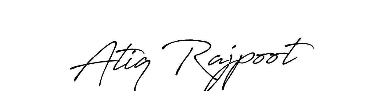 Atiq Rajpoot stylish signature style. Best Handwritten Sign (Antro_Vectra_Bolder) for my name. Handwritten Signature Collection Ideas for my name Atiq Rajpoot. Atiq Rajpoot signature style 7 images and pictures png