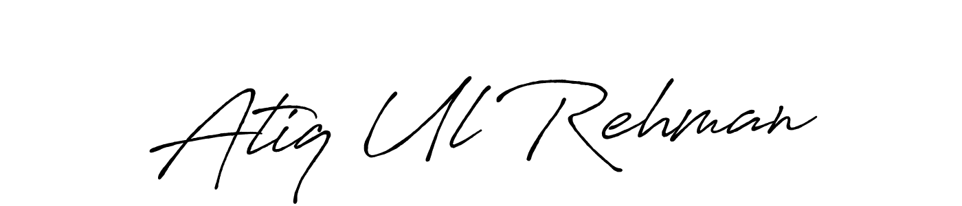 Create a beautiful signature design for name Atiq Ul Rehman. With this signature (Antro_Vectra_Bolder) fonts, you can make a handwritten signature for free. Atiq Ul Rehman signature style 7 images and pictures png