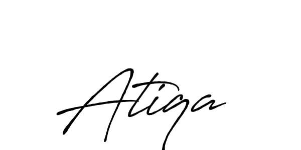 Design your own signature with our free online signature maker. With this signature software, you can create a handwritten (Antro_Vectra_Bolder) signature for name Atiqa . Atiqa  signature style 7 images and pictures png