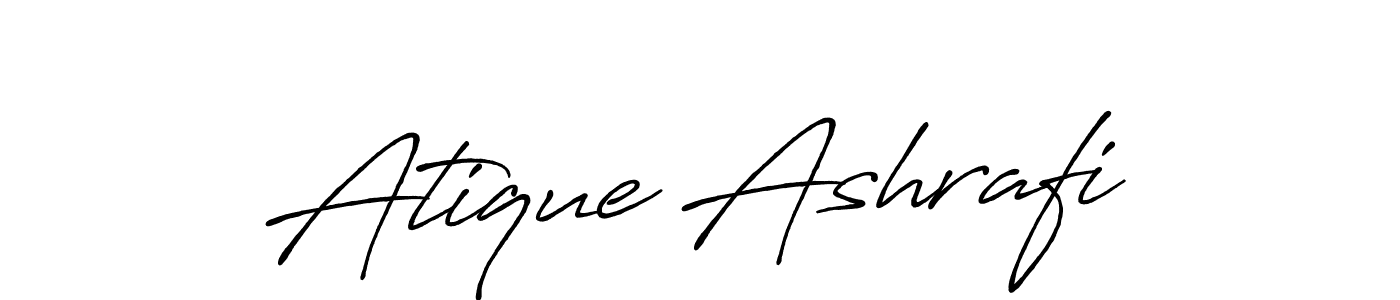 Also we have Atique Ashrafi name is the best signature style. Create professional handwritten signature collection using Antro_Vectra_Bolder autograph style. Atique Ashrafi signature style 7 images and pictures png