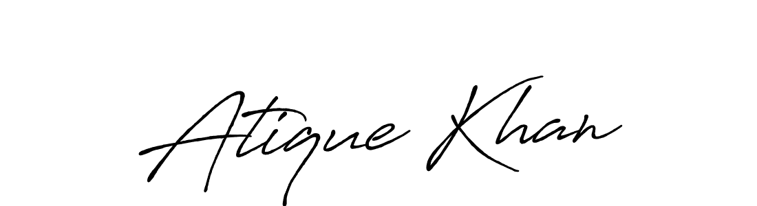 You should practise on your own different ways (Antro_Vectra_Bolder) to write your name (Atique Khan) in signature. don't let someone else do it for you. Atique Khan signature style 7 images and pictures png