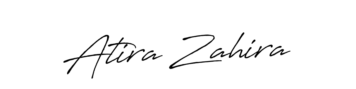 The best way (Antro_Vectra_Bolder) to make a short signature is to pick only two or three words in your name. The name Atira Zahira include a total of six letters. For converting this name. Atira Zahira signature style 7 images and pictures png
