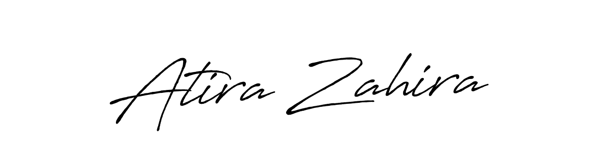 How to make Atira Zahira signature? Antro_Vectra_Bolder is a professional autograph style. Create handwritten signature for Atira Zahira name. Atira Zahira signature style 7 images and pictures png