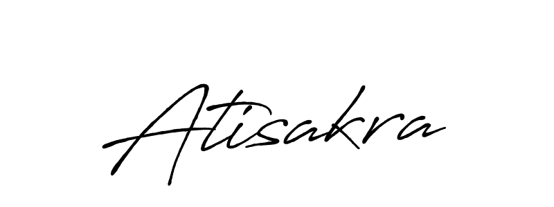 Use a signature maker to create a handwritten signature online. With this signature software, you can design (Antro_Vectra_Bolder) your own signature for name Atisakra. Atisakra signature style 7 images and pictures png