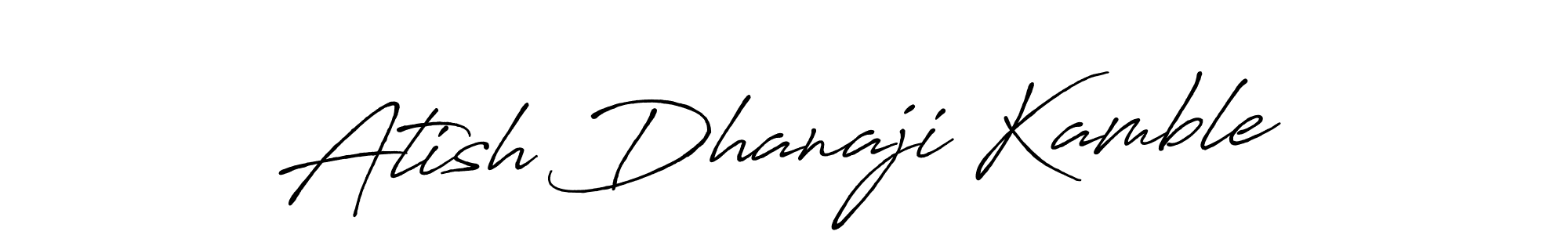 Use a signature maker to create a handwritten signature online. With this signature software, you can design (Antro_Vectra_Bolder) your own signature for name Atish Dhanaji Kamble. Atish Dhanaji Kamble signature style 7 images and pictures png