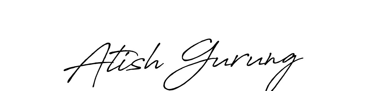 if you are searching for the best signature style for your name Atish Gurung. so please give up your signature search. here we have designed multiple signature styles  using Antro_Vectra_Bolder. Atish Gurung signature style 7 images and pictures png