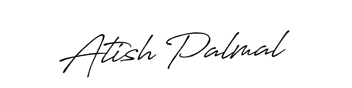 How to make Atish Palmal name signature. Use Antro_Vectra_Bolder style for creating short signs online. This is the latest handwritten sign. Atish Palmal signature style 7 images and pictures png