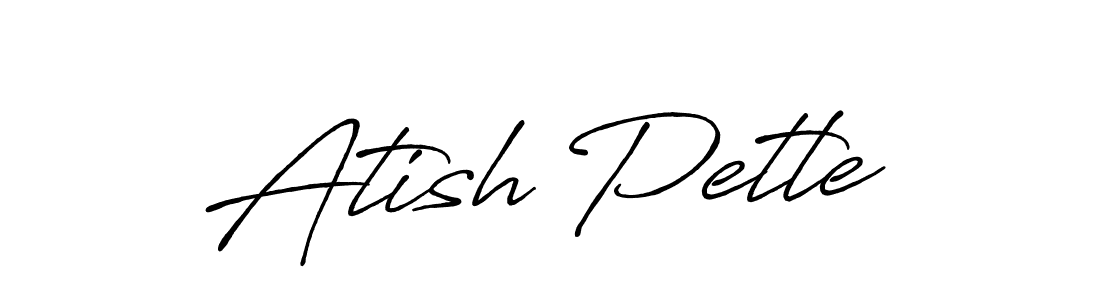 Create a beautiful signature design for name Atish Petle. With this signature (Antro_Vectra_Bolder) fonts, you can make a handwritten signature for free. Atish Petle signature style 7 images and pictures png