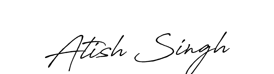 Use a signature maker to create a handwritten signature online. With this signature software, you can design (Antro_Vectra_Bolder) your own signature for name Atish Singh. Atish Singh signature style 7 images and pictures png