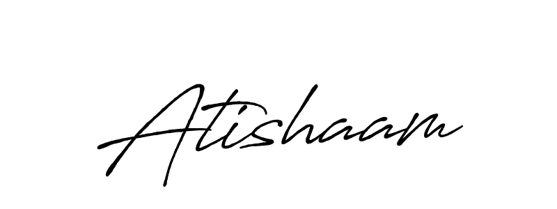 Create a beautiful signature design for name Atishaam. With this signature (Antro_Vectra_Bolder) fonts, you can make a handwritten signature for free. Atishaam signature style 7 images and pictures png