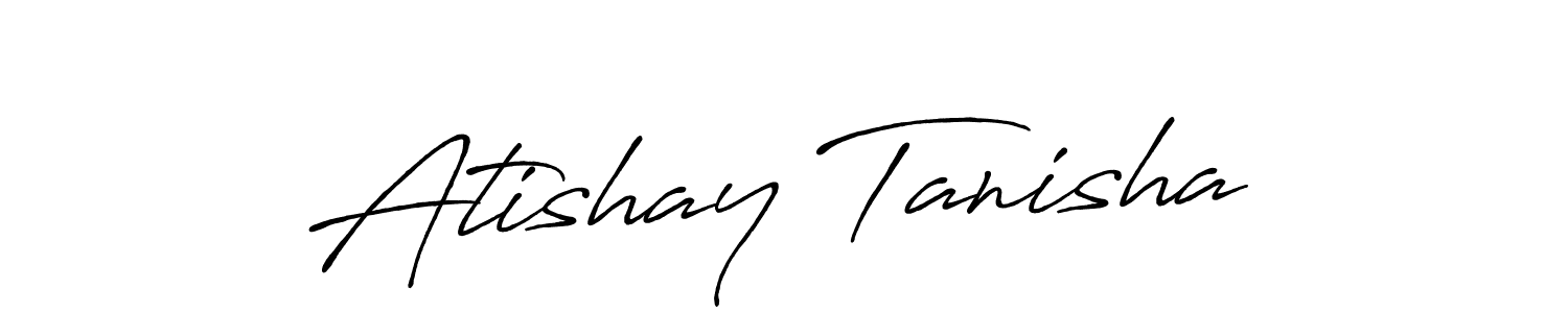 Design your own signature with our free online signature maker. With this signature software, you can create a handwritten (Antro_Vectra_Bolder) signature for name Atishay Tanisha. Atishay Tanisha signature style 7 images and pictures png