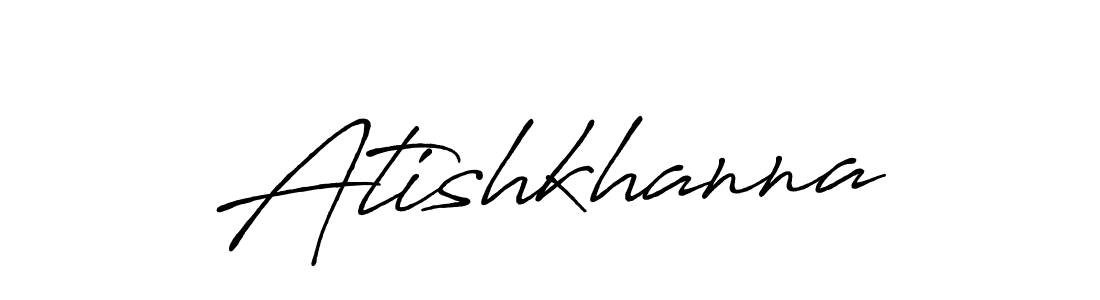 Use a signature maker to create a handwritten signature online. With this signature software, you can design (Antro_Vectra_Bolder) your own signature for name Atishkhanna. Atishkhanna signature style 7 images and pictures png