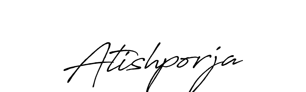 Create a beautiful signature design for name Atishporja. With this signature (Antro_Vectra_Bolder) fonts, you can make a handwritten signature for free. Atishporja signature style 7 images and pictures png