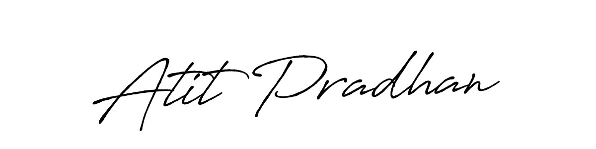 Create a beautiful signature design for name Atit Pradhan. With this signature (Antro_Vectra_Bolder) fonts, you can make a handwritten signature for free. Atit Pradhan signature style 7 images and pictures png