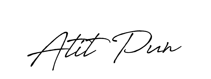 How to make Atit Pun signature? Antro_Vectra_Bolder is a professional autograph style. Create handwritten signature for Atit Pun name. Atit Pun signature style 7 images and pictures png