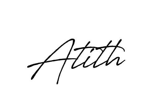 Use a signature maker to create a handwritten signature online. With this signature software, you can design (Antro_Vectra_Bolder) your own signature for name Atith. Atith signature style 7 images and pictures png