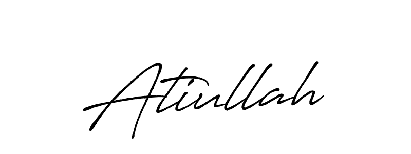 How to make Atiullah signature? Antro_Vectra_Bolder is a professional autograph style. Create handwritten signature for Atiullah name. Atiullah signature style 7 images and pictures png