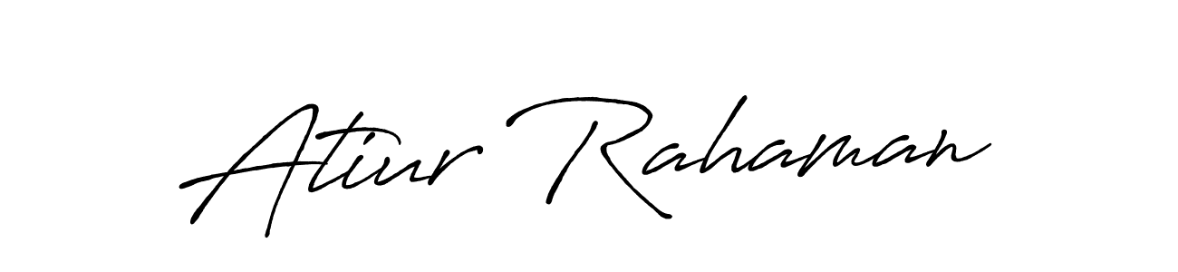 How to make Atiur Rahaman name signature. Use Antro_Vectra_Bolder style for creating short signs online. This is the latest handwritten sign. Atiur Rahaman signature style 7 images and pictures png