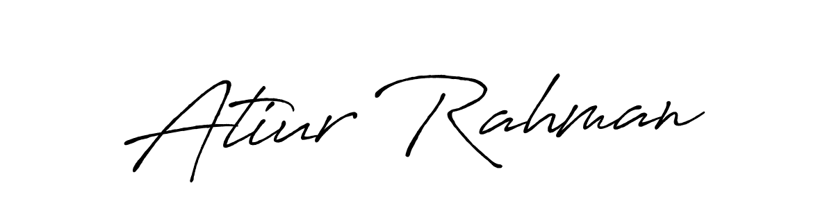 Create a beautiful signature design for name Atiur Rahman. With this signature (Antro_Vectra_Bolder) fonts, you can make a handwritten signature for free. Atiur Rahman signature style 7 images and pictures png