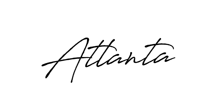 Atlanta stylish signature style. Best Handwritten Sign (Antro_Vectra_Bolder) for my name. Handwritten Signature Collection Ideas for my name Atlanta. Atlanta signature style 7 images and pictures png