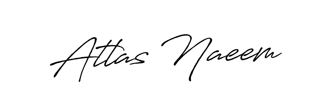 How to make Atlas Naeem name signature. Use Antro_Vectra_Bolder style for creating short signs online. This is the latest handwritten sign. Atlas Naeem signature style 7 images and pictures png
