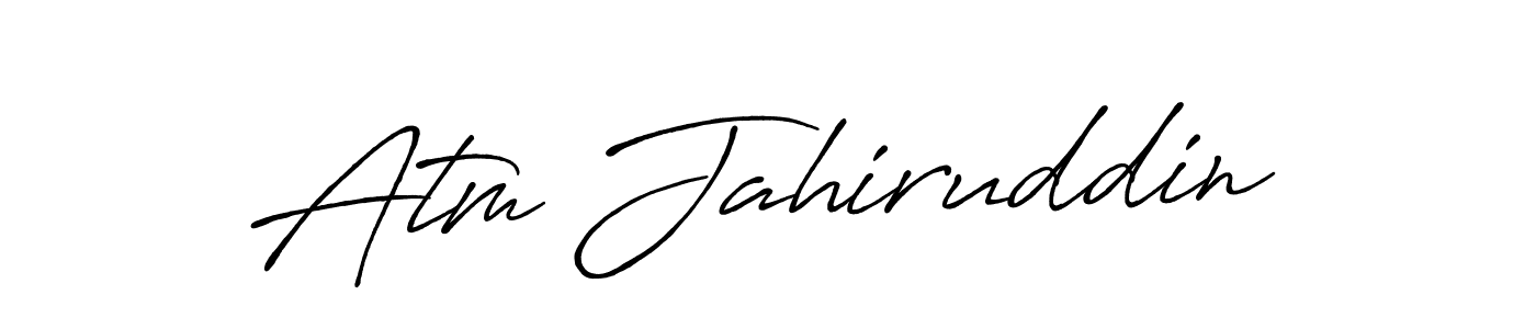 Atm Jahiruddin stylish signature style. Best Handwritten Sign (Antro_Vectra_Bolder) for my name. Handwritten Signature Collection Ideas for my name Atm Jahiruddin. Atm Jahiruddin signature style 7 images and pictures png