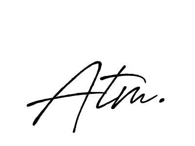 Make a beautiful signature design for name Atm.. With this signature (Antro_Vectra_Bolder) style, you can create a handwritten signature for free. Atm. signature style 7 images and pictures png