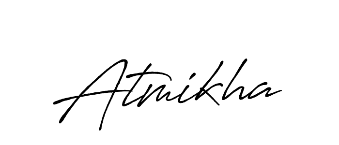 Use a signature maker to create a handwritten signature online. With this signature software, you can design (Antro_Vectra_Bolder) your own signature for name Atmikha. Atmikha signature style 7 images and pictures png