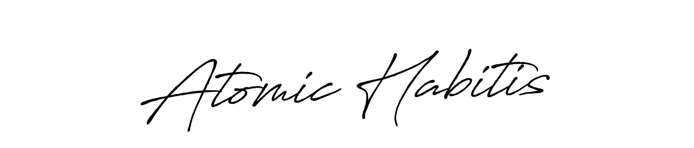 Similarly Antro_Vectra_Bolder is the best handwritten signature design. Signature creator online .You can use it as an online autograph creator for name Atomic Habitis. Atomic Habitis signature style 7 images and pictures png